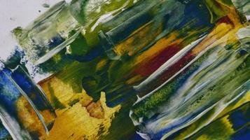 Close Up of Brush Strokes On Abstract Painting photo