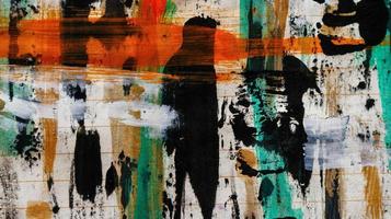 Close Up of Brush Strokes On Abstract Painting photo