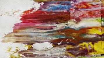 Close Up of Brush Strokes On Abstract Painting photo