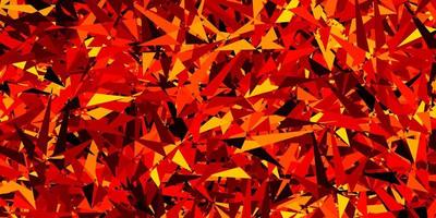 Dark Red, Yellow vector background with polygonal style.