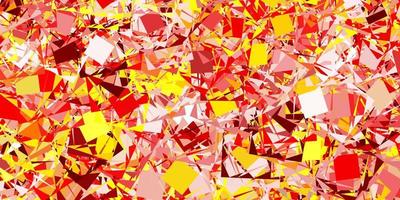 Light Red, Yellow vector backdrop with triangles, lines.