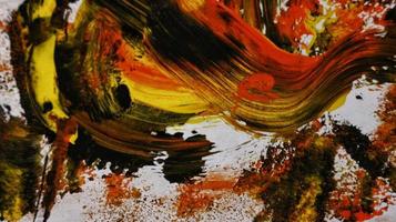 Close Up of Brush Strokes On Abstract Painting photo