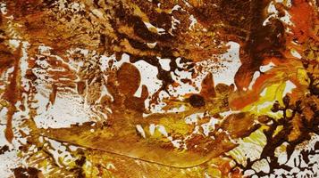 Close Up of Brush Strokes On Abstract Painting photo