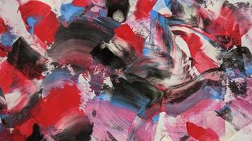 Close Up of Brush Strokes On Abstract Painting photo