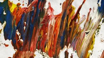 Close Up of Brush Strokes On Abstract Painting photo
