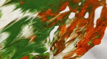 Close Up of Brush Strokes On Abstract Painting photo