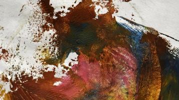 Close Up of Brush Strokes On Abstract Painting photo
