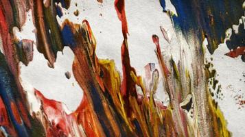 Close Up of Brush Strokes On Abstract Painting photo