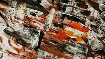 Close Up of Brush Strokes On Abstract Painting photo