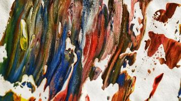 Close Up of Brush Strokes On Abstract Painting photo