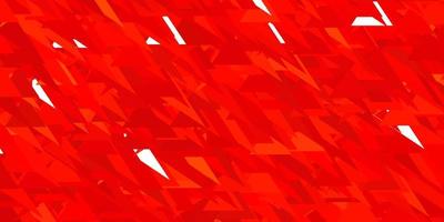 Light red, yellow vector background with triangles.