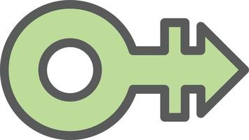 Mars Stroke H Vector Icon Design