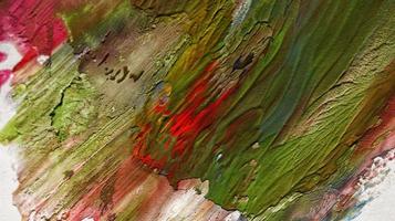 Close Up of Brush Strokes On Abstract Painting photo