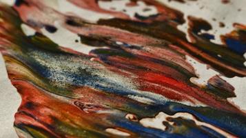 Close Up of Brush Strokes On Abstract Painting photo