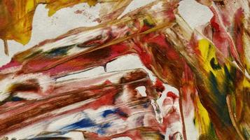 Close Up of Brush Strokes On Abstract Painting photo