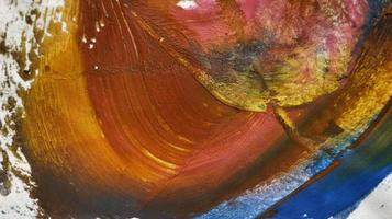 Close Up of Brush Strokes On Abstract Painting photo