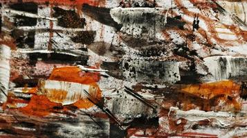 Close Up of Brush Strokes On Abstract Painting photo