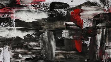 Close Up of Brush Strokes On Abstract Painting photo