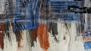 Close Up of Brush Strokes On Abstract Painting photo