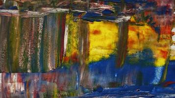 Close Up of Brush Strokes On Abstract Painting photo