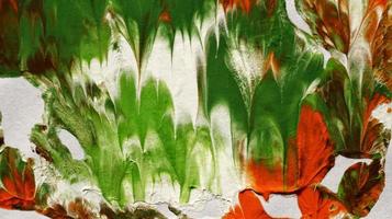 Close Up of Brush Strokes On Abstract Painting photo