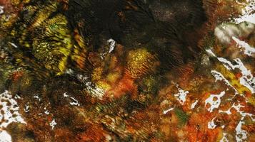 Close Up of Brush Strokes On Abstract Painting photo