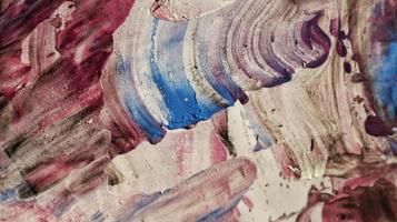 Close Up of Brush Strokes On Abstract Painting photo