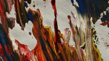 Close Up of Brush Strokes On Abstract Painting photo