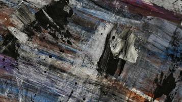 Close Up of Brush Strokes On Abstract Painting photo