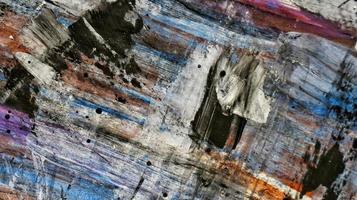 Close Up of Brush Strokes On Abstract Painting photo