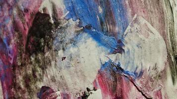 Close Up of Brush Strokes On Abstract Painting photo