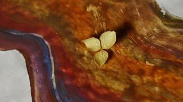 Close Up of Brush Strokes On Abstract Painting photo
