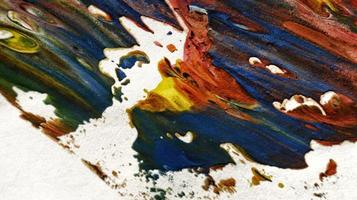 Close Up of Brush Strokes On Abstract Painting photo