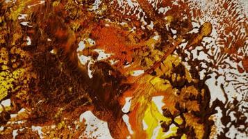 Close Up of Brush Strokes On Abstract Painting photo