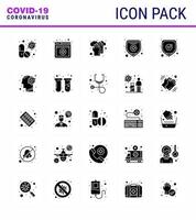 Covid19 Protection CoronaVirus Pendamic 25 Solid Glyph icon set such as protection protection services medical insurance washing viral coronavirus 2019nov disease Vector Design Elements