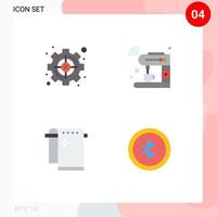 Pack of 4 creative Flat Icons of goal wifi strategic internet dry Editable Vector Design Elements