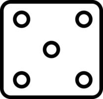 Dice Five Vector Icon Design