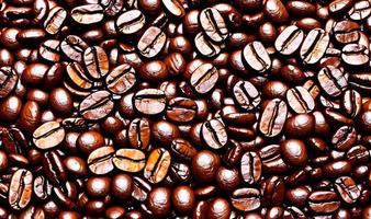 Freshly roasted coffee beans. can be used as background. Coffee composition. photo