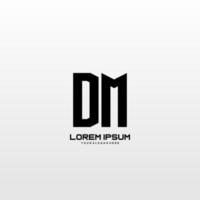 DM Initial letter minimalist art logo vector. vector