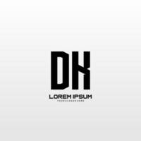 DK Initial letter minimalist art logo vector. vector