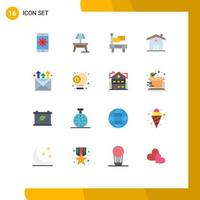 Universal Icon Symbols Group of 16 Modern Flat Colors of capitalist promotion train marketing canada Editable Pack of Creative Vector Design Elements