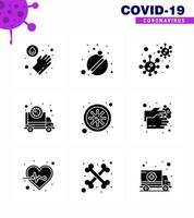 25 Coronavirus Emergency Iconset Blue Design such as bacteria transmission coronavirus pandemic ambulance viral coronavirus 2019nov disease Vector Design Elements