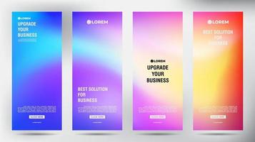 set of Blurred Purple roll up business brochure flyer banner design vertical template, cover presentation background, modern publication x-banner and flag-banner, Roll up banner stand template design vector