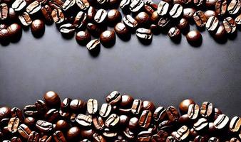 Freshly roasted coffee beans. can be used as background. Coffee composition. photo