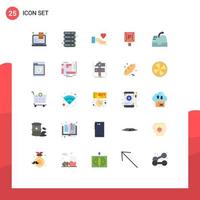 Universal Icon Symbols Group of 25 Modern Flat Colors of laundry mailbox heart mail sign Editable Vector Design Elements