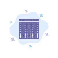 Console Control Controller Hardware Mixer Blue Icon on Abstract Cloud Background vector