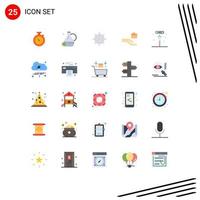 Set of 25 Modern UI Icons Symbols Signs for biology hand deadline folder watch Editable Vector Design Elements