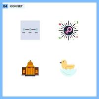 Universal Icon Symbols Group of 4 Modern Flat Icons of layout white sex celebrate architecture Editable Vector Design Elements