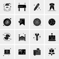 16 Universal Business Icons Vector Creative Icon Illustration to use in web and Mobile Related project