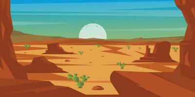 diseño de papel tapiz del desierto premium con vector editable